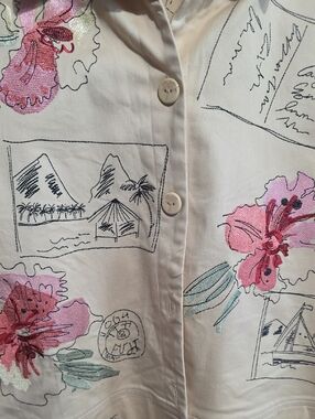 HEARTS.OF PALM TAN EMBROIDERED JACKET